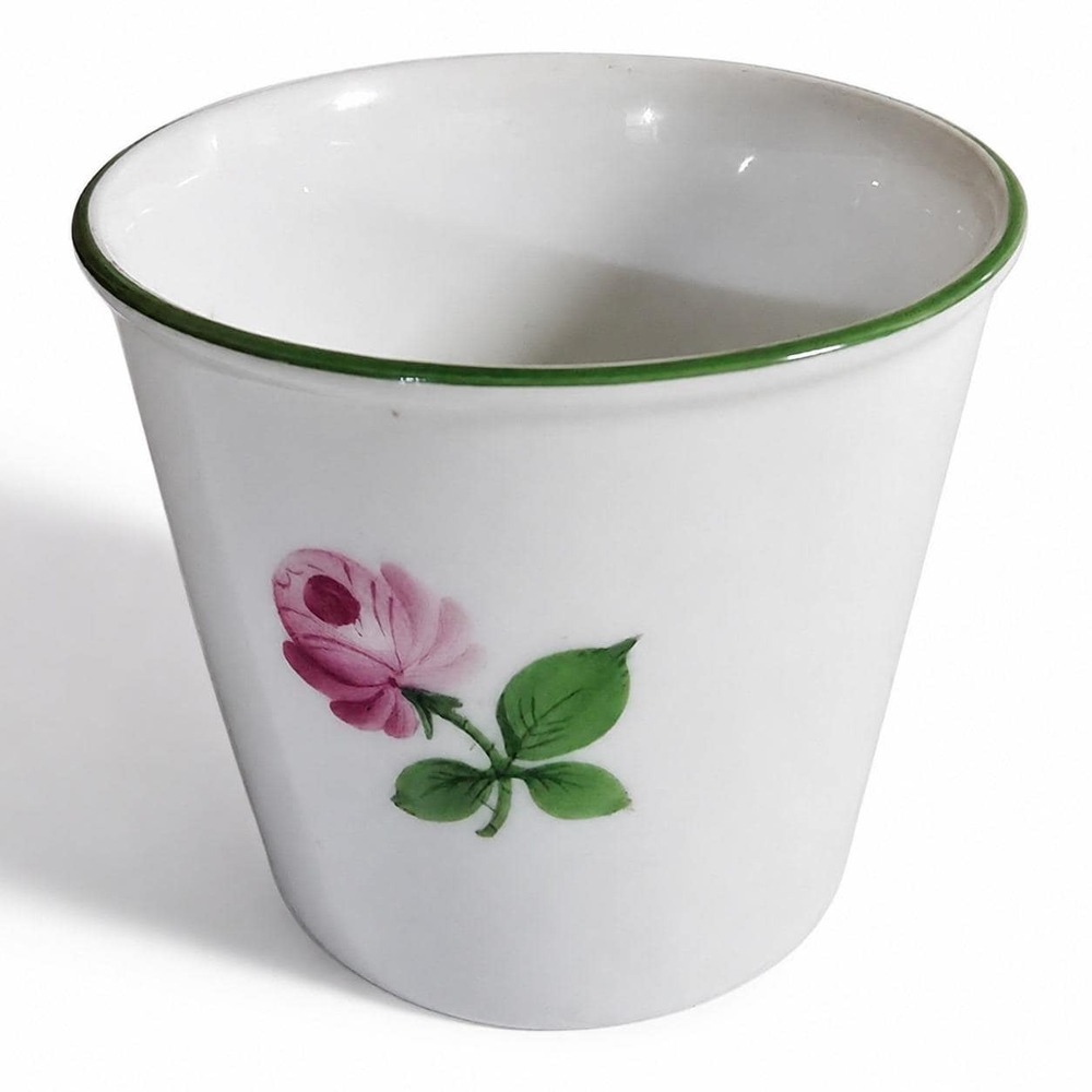 Augarten Wien Wiener Rose 5089 Planter Mini Cachepot Pink Rose Porcelain Austria